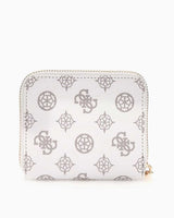 Guess Laurel Logo Baskılı Mini Cüzdan White Logo