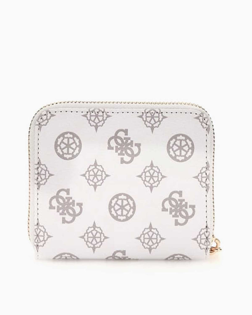Guess Laurel Logo Baskılı Mini Cüzdan White Logo