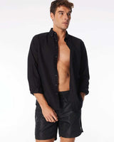 Guess Swimtrunk Bottoms Deniz Şortu Black Embossed Logo