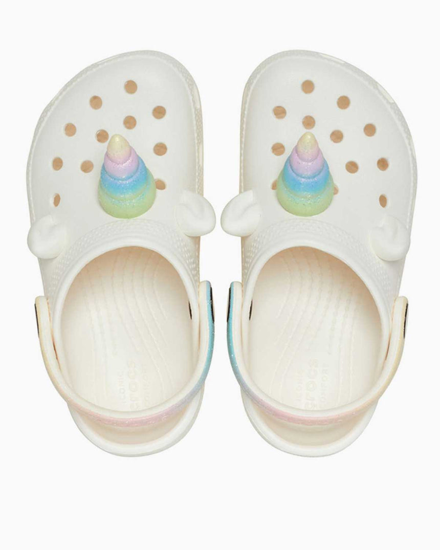 Crocs Classic Rainbow Unicorn Terlik Chalk