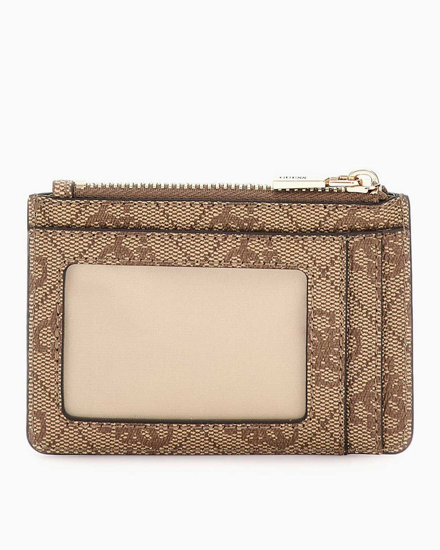 Guess Access Laurel II Kartlık Bölmeli Kadın Cüzdan Latte Logo