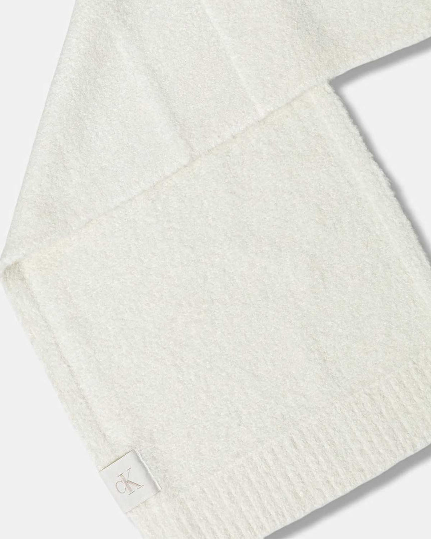 Calvin Klein Yama Logolu Erkek Atkı Lily White