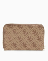 Guess Access Laurel II Orta Boy Fermuarlı Kadın Cüzdan Latte Logo
