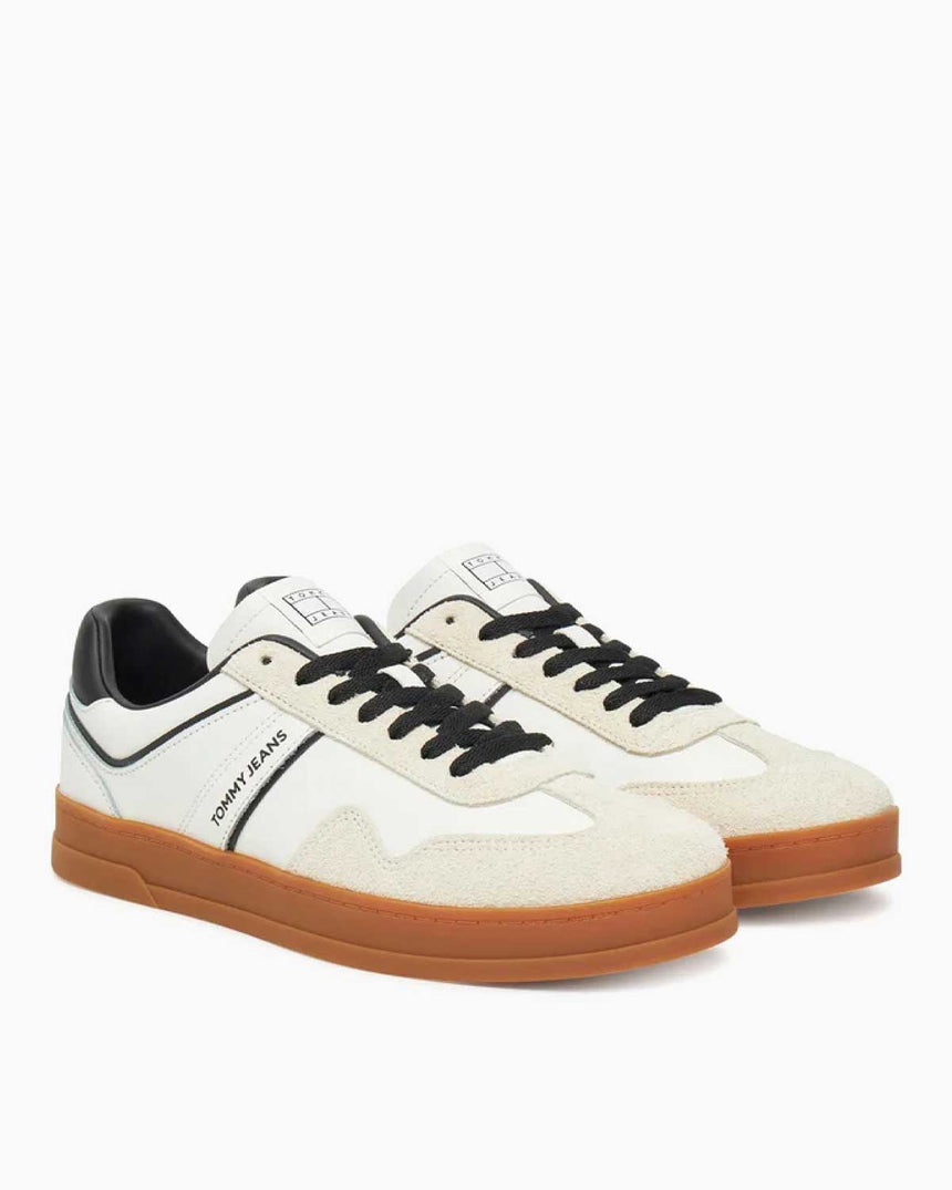 Tommy Hilfiger The Greenwich Deri Erkek Sneaker Ecru