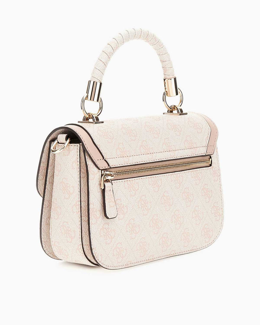Guess Orlina Handle Flap Monogram Baskılı El Çantası Sundial