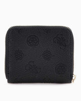 Guess Cresidia II Fermuarlı Küçük Boy Kadın Cüzdan Black Logo
