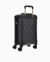 Guess Berta 18 In 8-Wheeler Monogram Desenli Kabin Boy Valiz Coal Logo