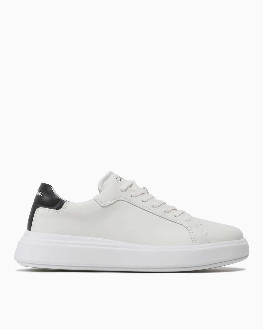 Calvin Klein Low Top Lace Up Sneaker White - Black