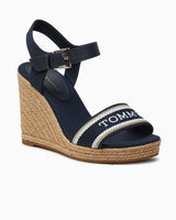 Tommy Hilfiger Mono Webbing Wedge Espadrilles Topuklu Sandalet Space Blue