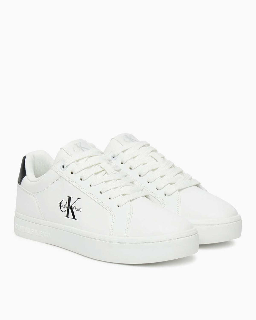 Calvin Klein Rome Klasik Çubuk Taban Kadın Mono Logo Kadın Sneaker Bright White/Black