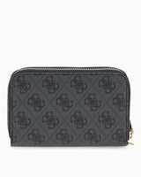 Guess Access Orta Boy Çift Fermuarlı Kadın Cüzdan Coal Logo