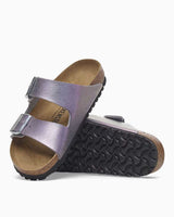 Birkenstock Arizona BF Saffiano Iridescent Çift Bantlı Kadın Terlik Viola