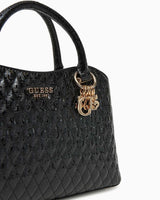 Guess Betula Çift Manyetik Kapaklı Satchel El Çantası Black