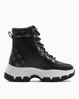 Guess Running Monogram Baskı Detaylı Sneaker Black Brass