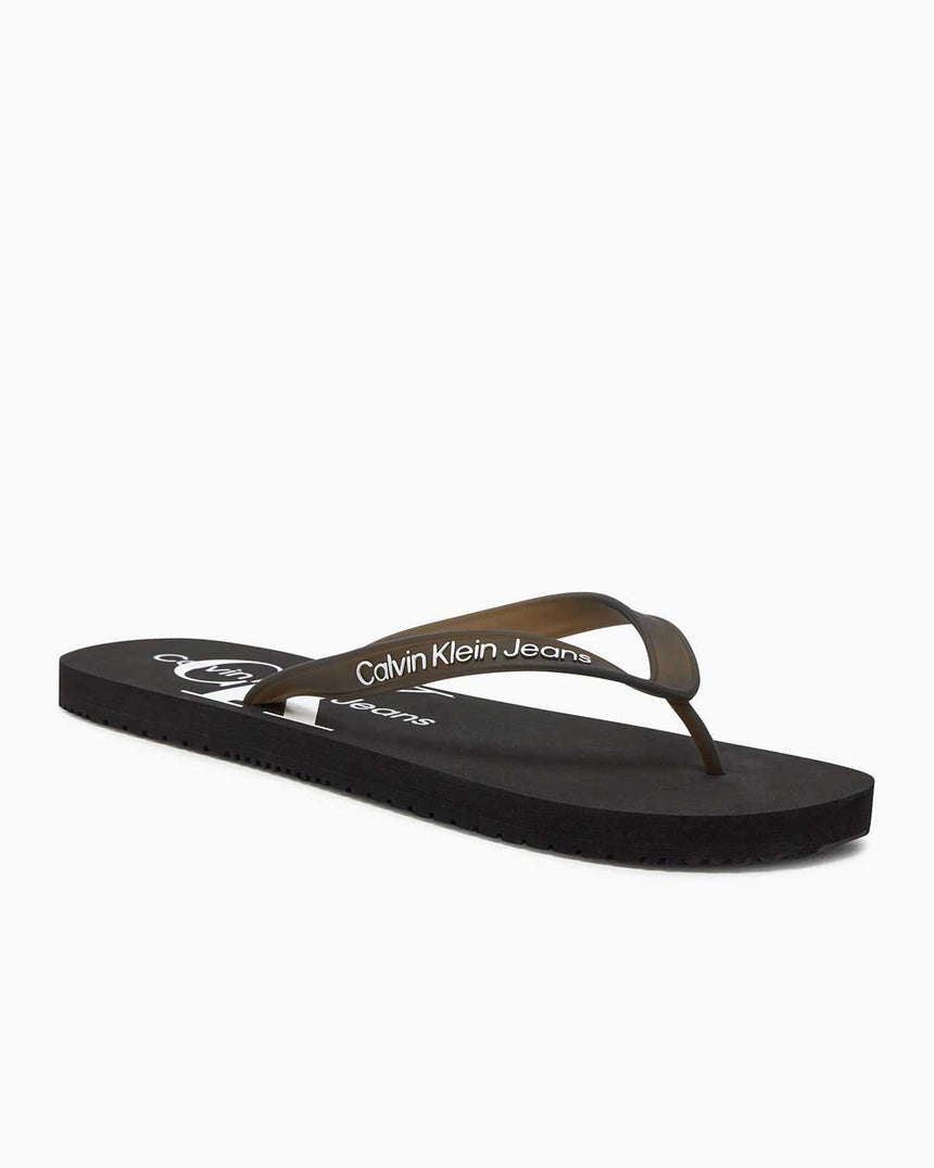 Calvin Klein Beach Sandal Monogram Flip Flops Parmak Arası Terlik Black