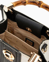 Guess Kerima Tote Mini El Çantası Natural / Coal Logo