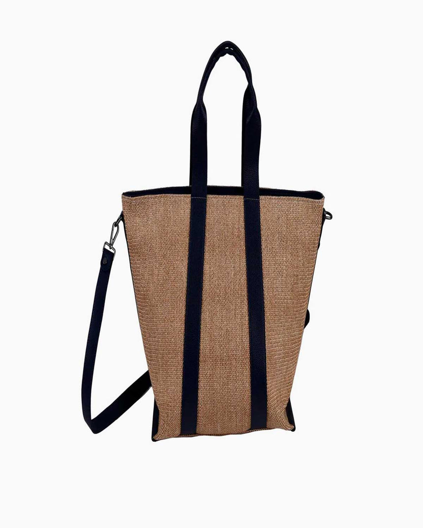 Gap Logo Detaylı Omuz Çantası Hasır - Lacivert