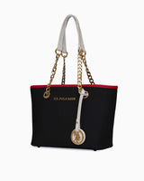 Us Polo Assn Zincir Detaylı Omuz Çantası Lacivert - Kırmızı - Beyaz