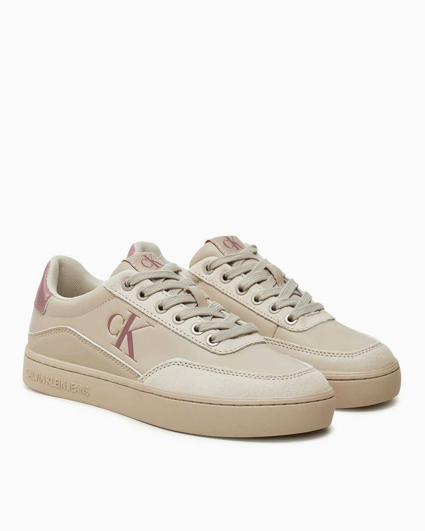 Calvin Klein Jeans Classic Cupsole Low Top Sneakers Eggshell/Dusty Rose