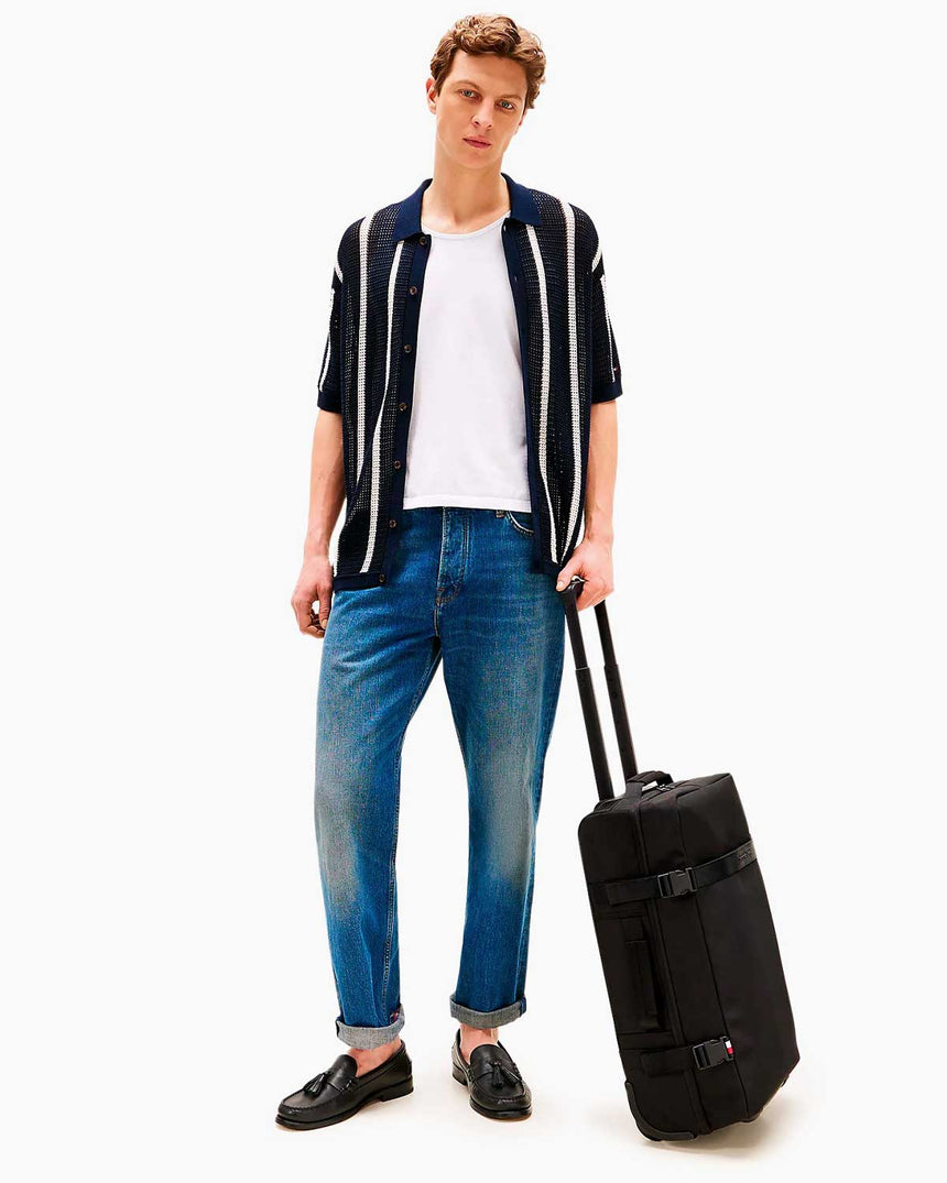 Tommy Hilfiger Yumuşak Naylon Kabin Boy Valiz Black