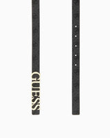 Guess Eco Erico Monogram Baskılı Kemer Coal Logo