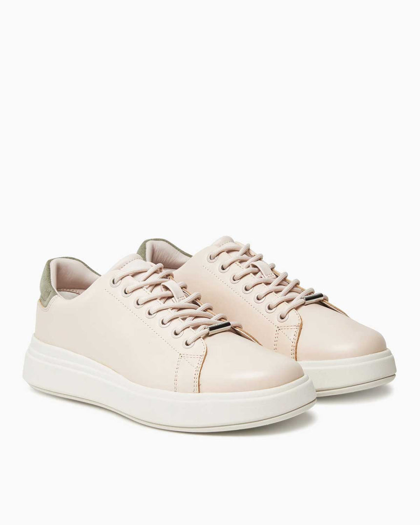 Calvin Klein Yükselen Tabanlı Süet Detaylı Kadın Sneaker Crystal Gray/Moss Gray