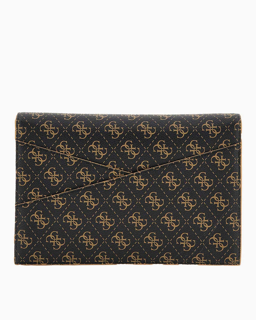 Guess Noreen Card Holder Portföy El Çantası Brown - Multi