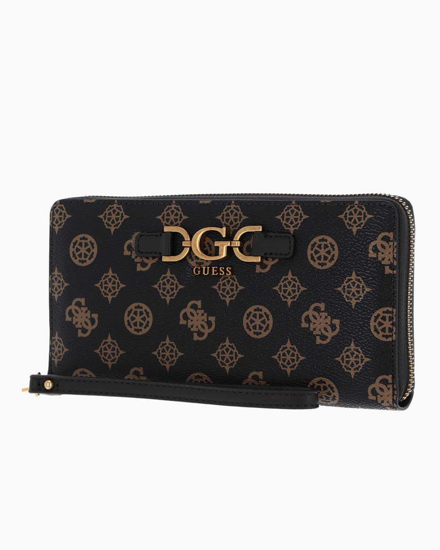 Guess Cheque Large Monogram Cüzdan Mocha Logo