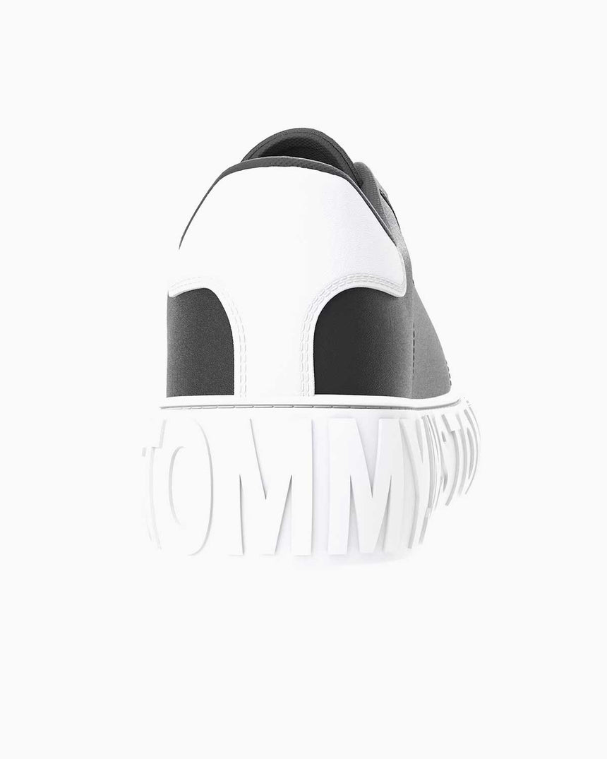 Tommy Hilfiger Leather Cupsole Low Top Sneakers Black