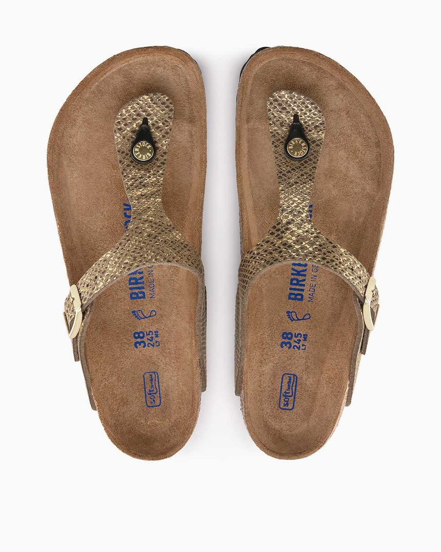 Birkenstock Gizeh MF Parmak Arası Kadın Terlik Shiny Python Black