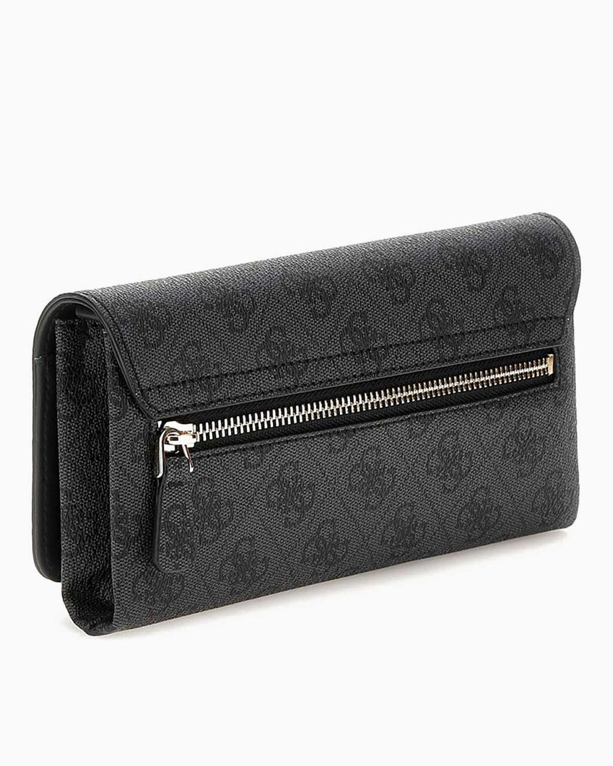 Guess Noelle Satchel Flap Çapraz Askılı Çanta Coal Logo