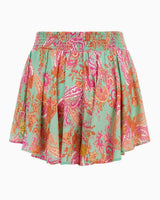 Guess Relaxed Bottoms Şort Ethnic Paisley Acqua