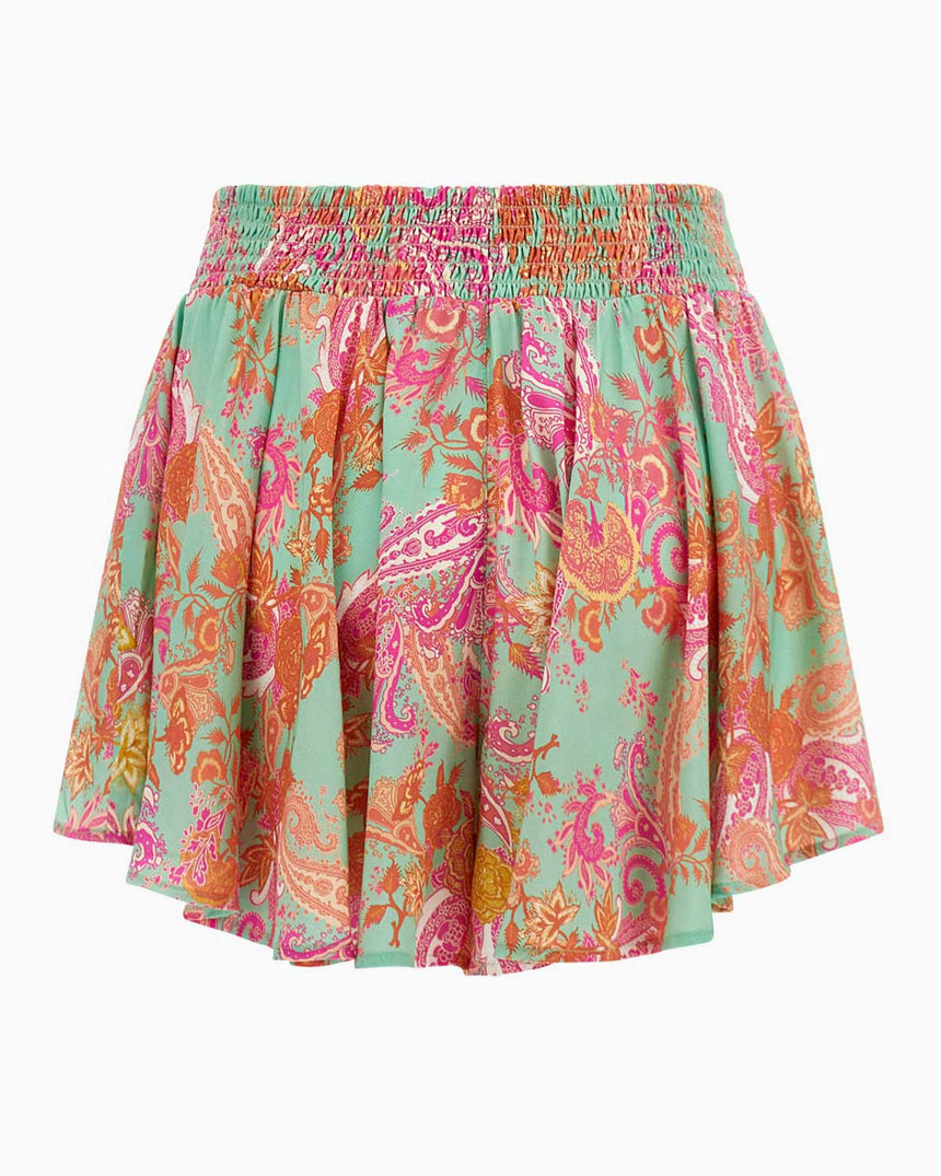 Guess Relaxed Bottoms Şort Ethnic Paisley Acqua