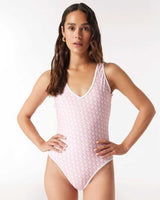 Guess One Piece Logolu Mayo Gj Double Layer Pink
