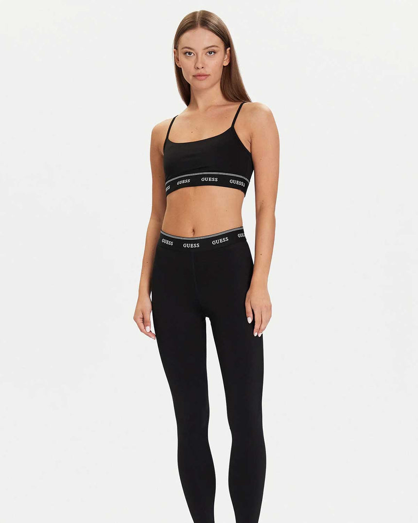 Guess Alba Kadın Removable Aktif Spor Sütyeni Jet Black A996