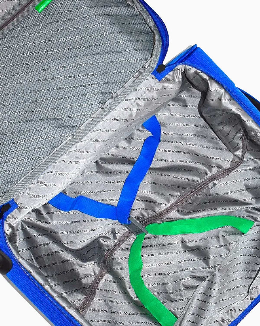 Benetton Logo Detaylı Kabin Boy Kumaş Valiz