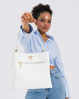 Us Polo Assn Fermuar Detaylı El Çantası Beyaz