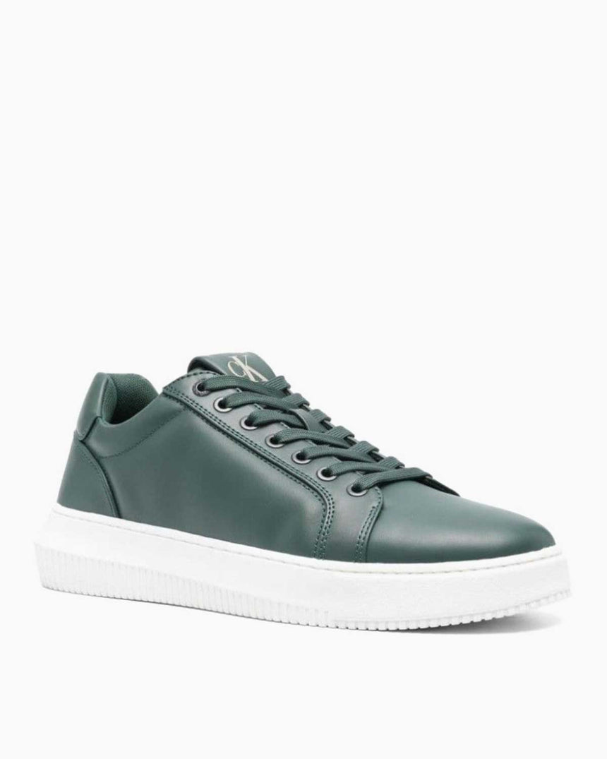 Calvin Klein Jeans Chunky Cupsole Clean Low Top Sneaker Green Palm/Bright White