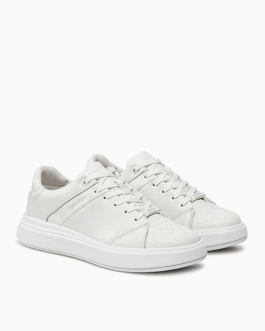 Calvin Klein Cupsole Lace Up Mono Sneakers White