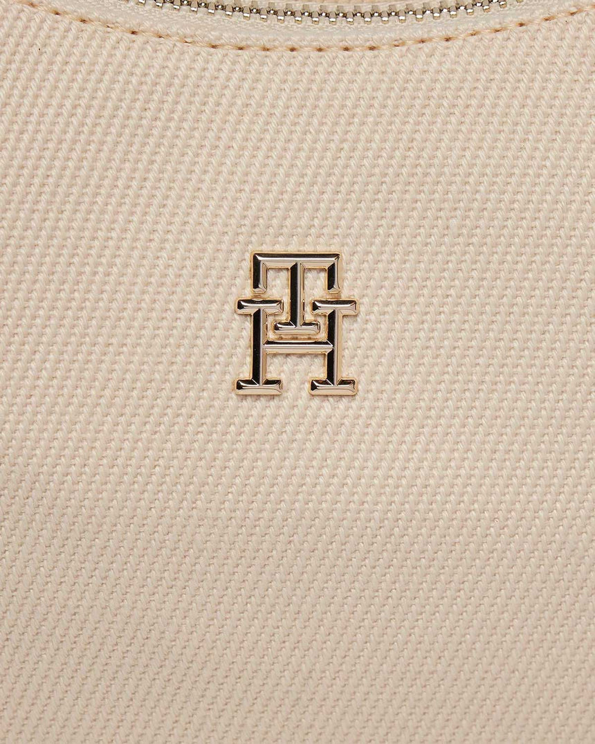 Tommy Hilfiger Poppy Canvas Shoulder Bag Beige