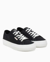 Calvin Klein Graz Flatform Logo Etiketli Kadın Pamuk Sneaker CK Black