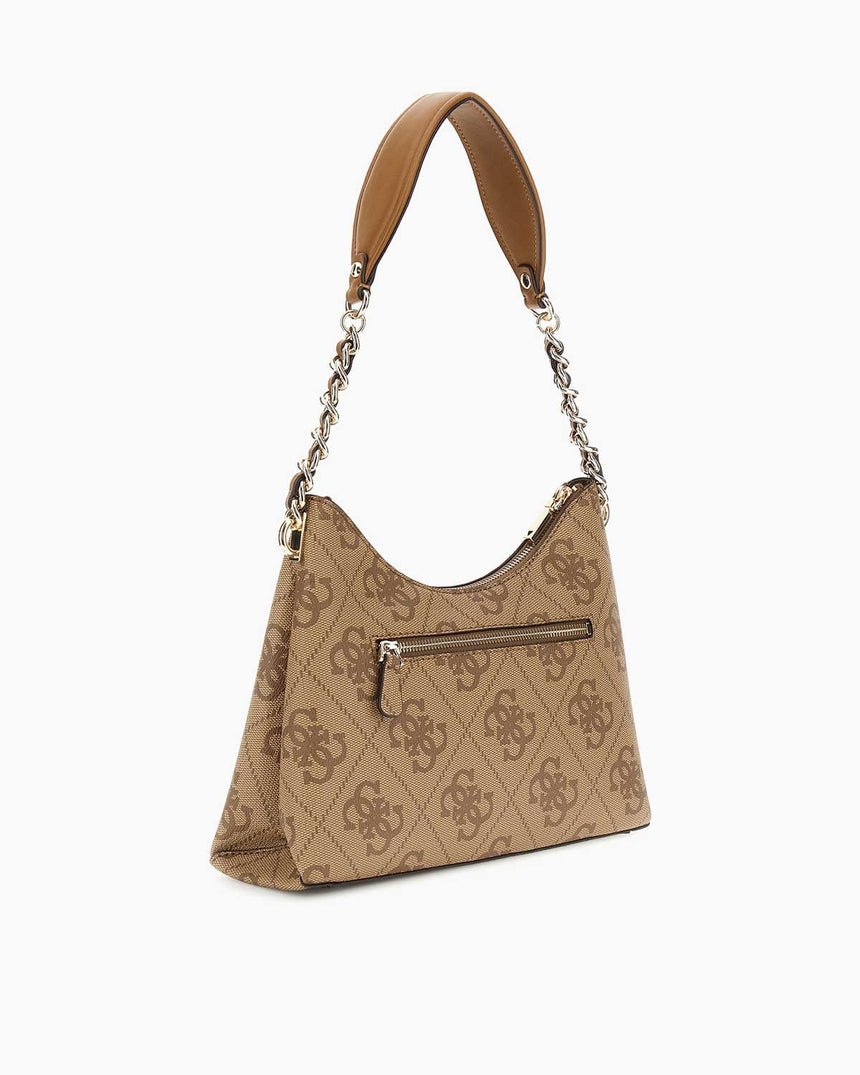 Guess Izzy Monogram Omuz Çantası Latte Logo