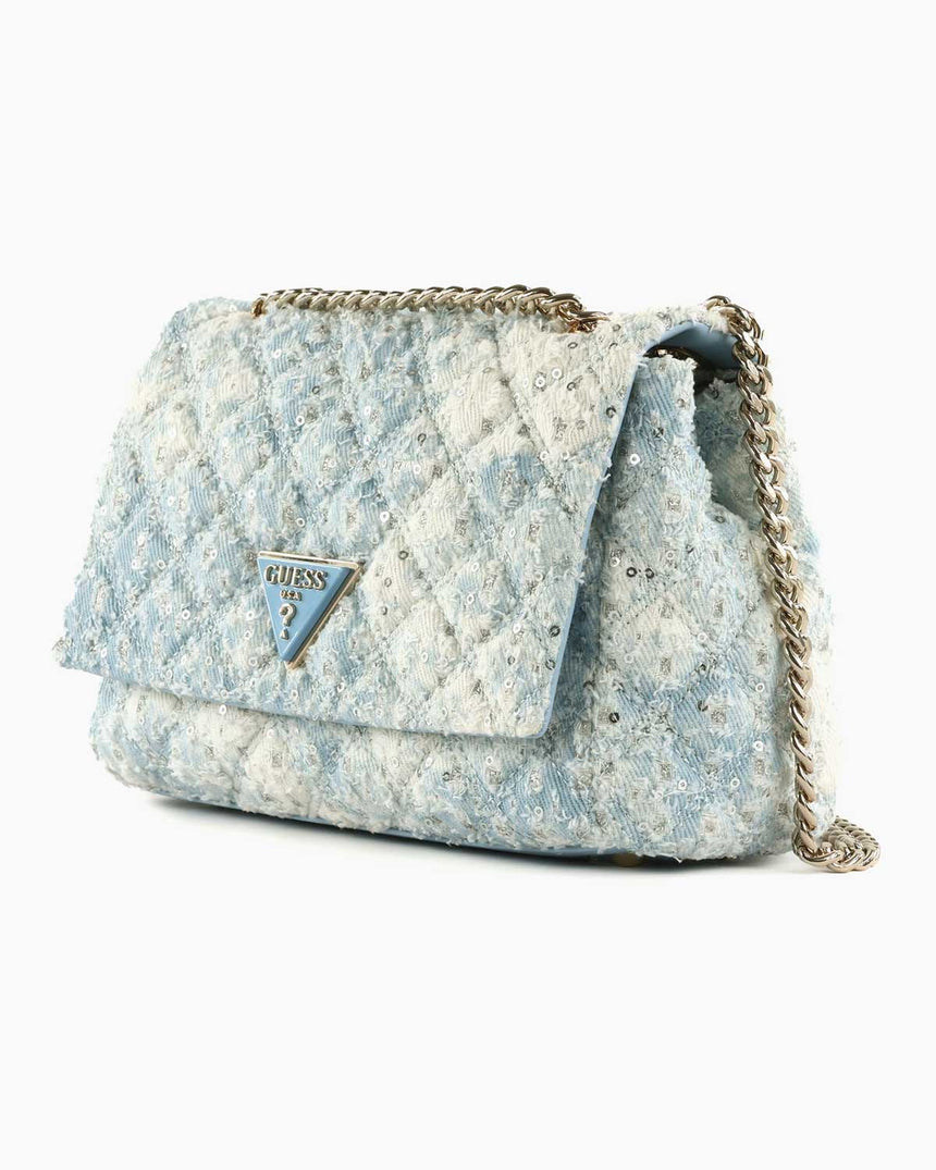 Guess Rianne Quilt Çapraz Askılı Çanta Sky Blue