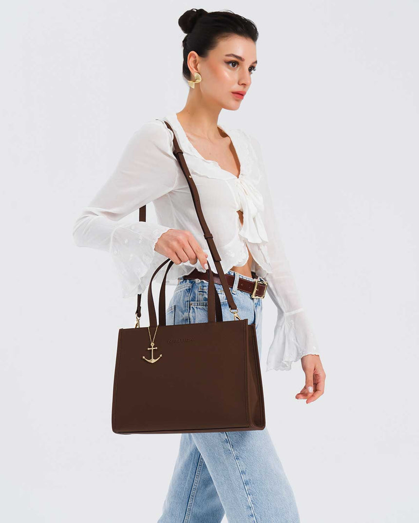 Nautica Ladies Logolu Çanta Açık Kahve