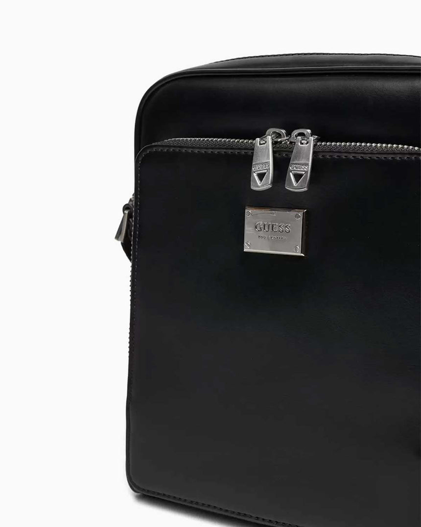 Guess Milano Compact Logolu Çapraz Askılı Çanta Black
