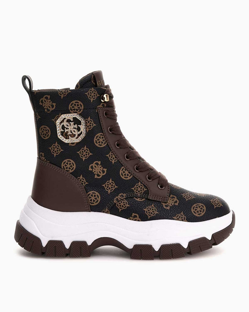 Guess Benzon Logolu Kadın Sneaker Brown