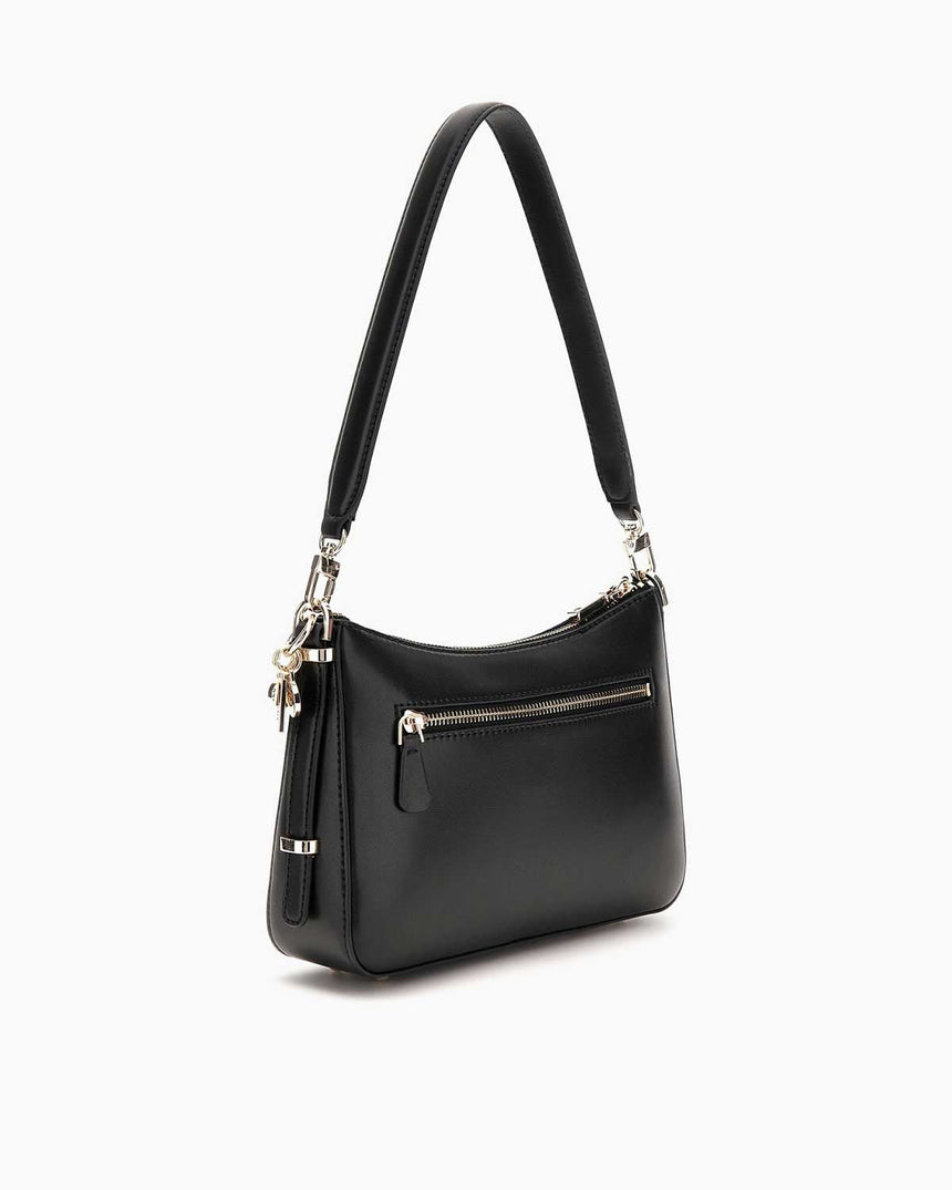 Guess Daryna Top Zip Logolu Omuz Çantası Black