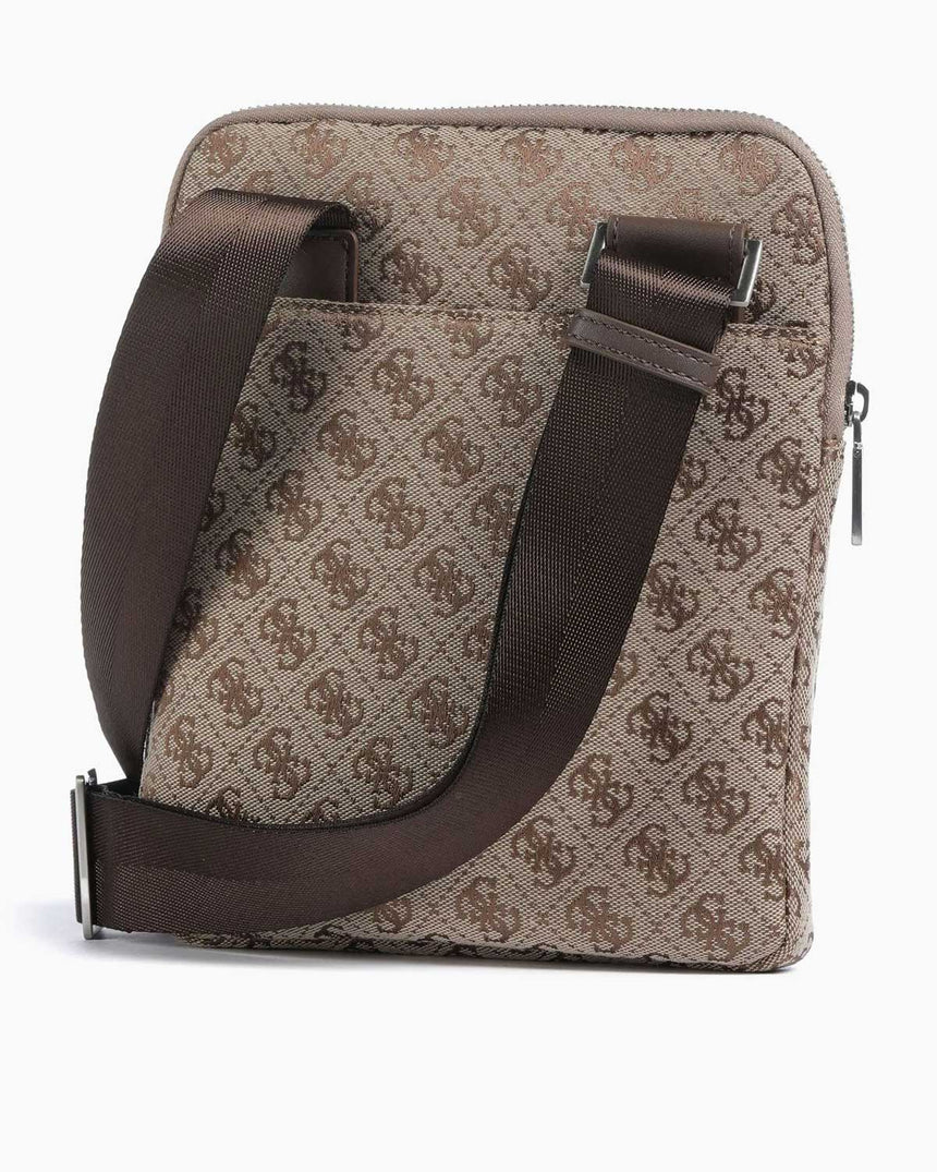 Guess Milano Monogram Çapraz Askılı Çanta Beige / Brown
