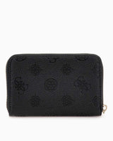 Guess Cresidia II Orta Boy Fermuarlı Kadın Cüzdan Black Logo