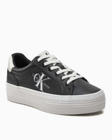 Calvin Klein Flatform Lace Up Sneakers Black/Bright White